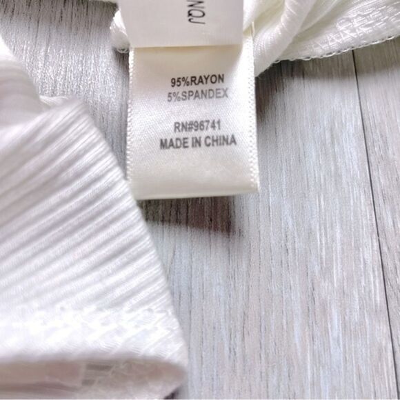 White Long Sleeve Bodysuit XL - Picture 3 of 5